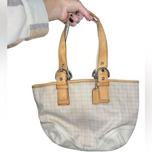 Vintage Coach Soho Tattersall Twill Tote bag